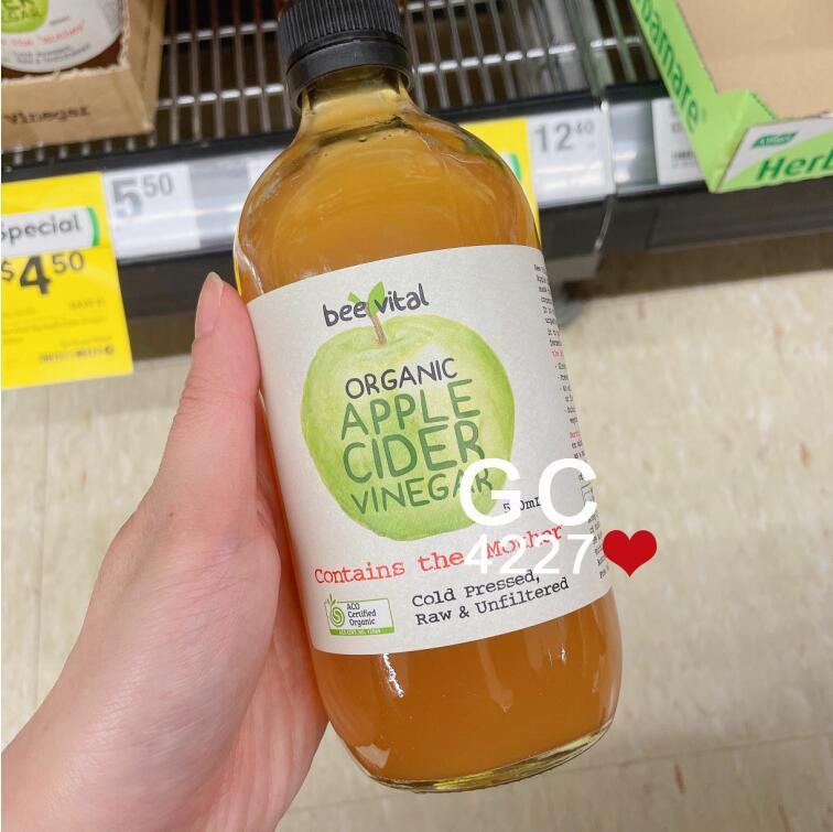 澳洲直邮 beevital organic apple cider vinegar有机苹果醋500ml