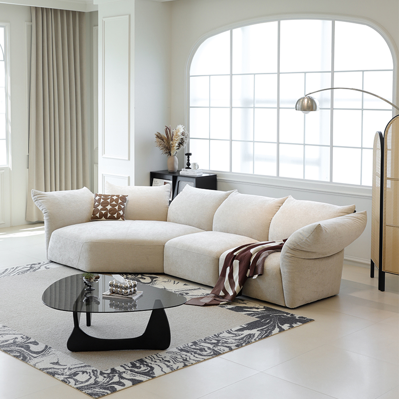 己家意大利Edra花瓣沙发异形转角客厅设计师法式轻奢雪尼尔绒沙发