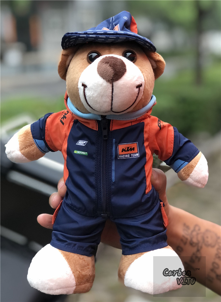 KTM泰迪熊毛绒玩具摩托挂件拉力熊供4S店宝马熊公仔玩偶机车礼物