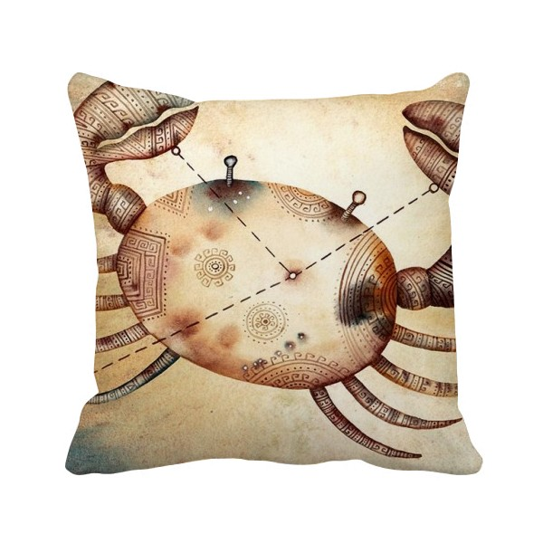 六月七月巨蟹座星座图案方形抱枕靠枕沙发靠垫双面含芯礼物