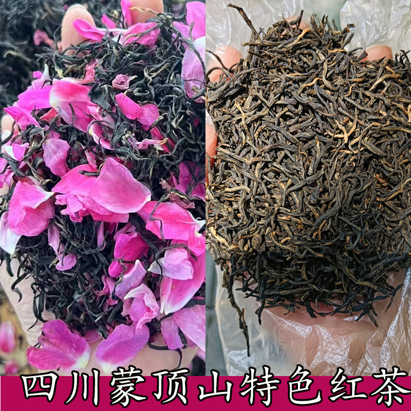 2023新茶茶叶四川雅安蒙顶山茶红茶川红正山小种类高山茶群体种