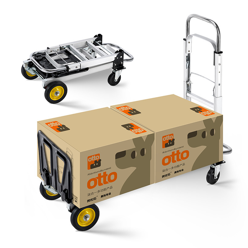 多功能铝合金平板车搬运车小推车折叠便携手拉车行李车伸缩拖货车