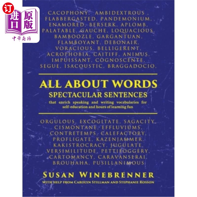 海外直订All About Words: Spectacular Sentences 关于词汇:精彩的句子