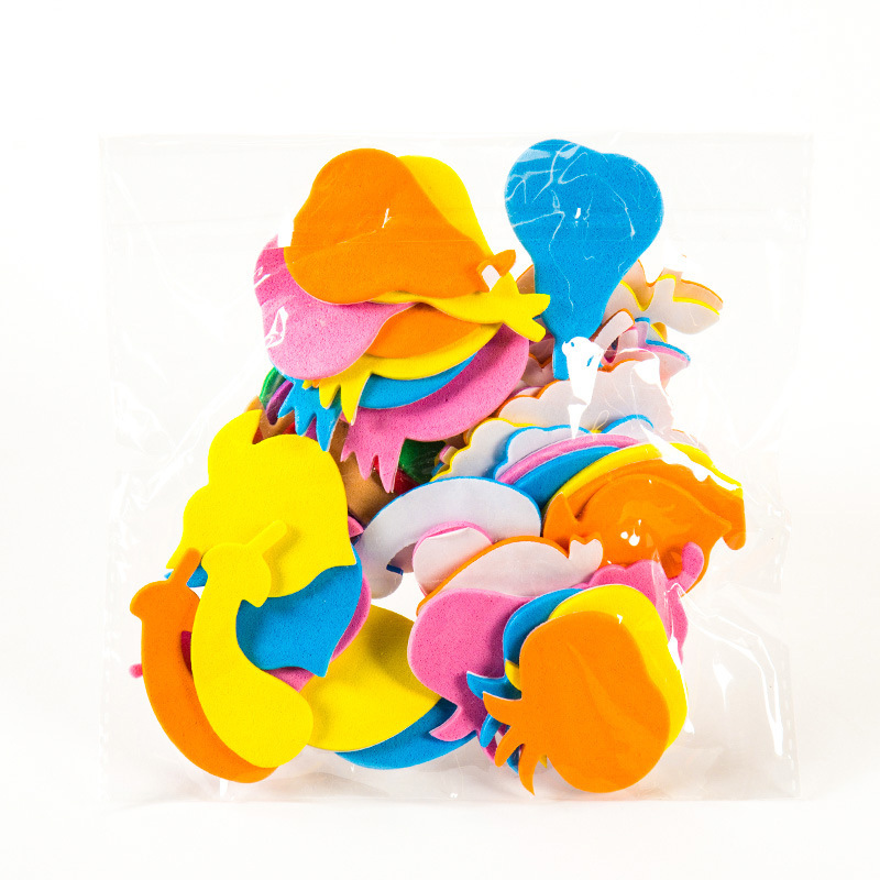 eva贴片泡沫贴纸花朵3d立体卡通粘贴手工diy制作海绵画益智玩具
