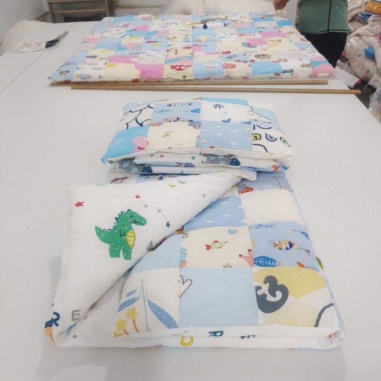 纯棉花百家被手工拼布纳百福被新生婴儿宝宝儿童幼儿园被褥子床垫