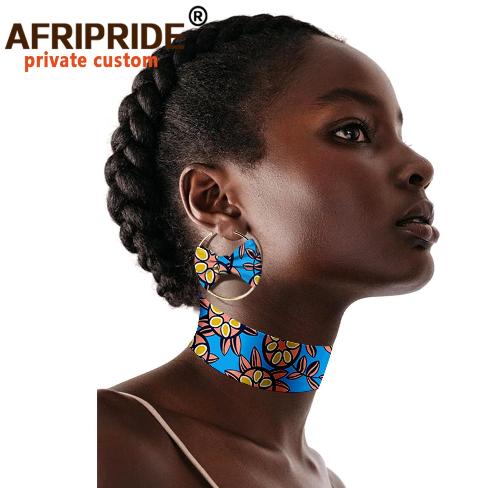 非洲民族印花蜡染全棉手工艺品项链项圈+耳环African necklace