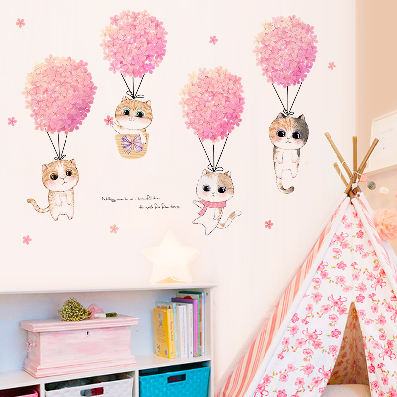 墙纸自粘画女孩儿童公主房间布置墙面壁纸墙贴纸卧室小图案装饰品