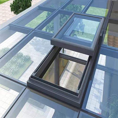 电动天窗铝合金手动平移天窗阁楼地下室采光井阳光房屋面斜顶定制