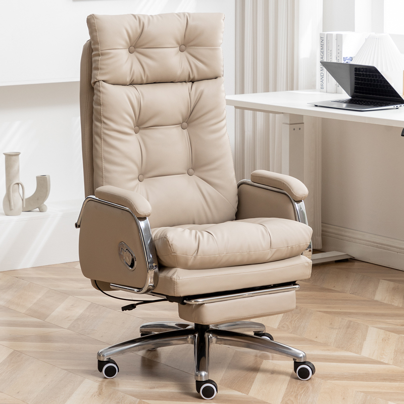 电脑椅家用舒适沙发椅可躺逍遥椅办公室真皮老板椅舒服久坐办公椅