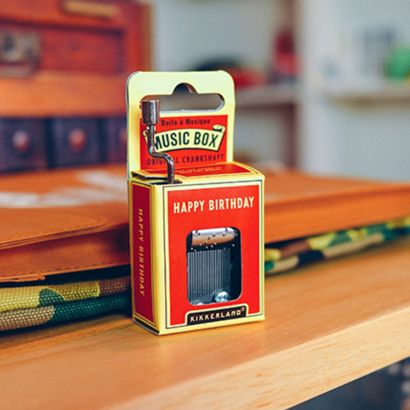 美国Kikkerland手动发条玩具八音盒创意生日礼物节日送礼音乐盒