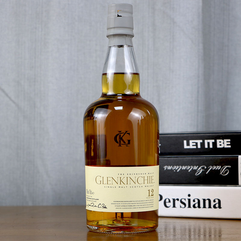 进口洋酒 Glenkinchie 格兰昆奇12年单一麦芽威士忌 700ml 烈酒