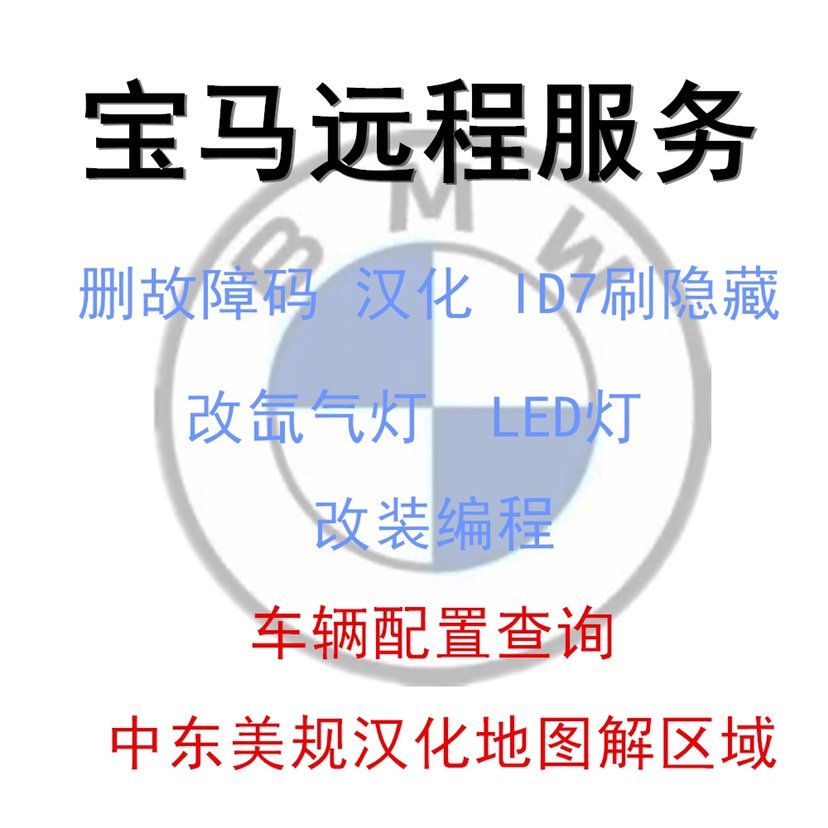 适用于宝马MINI刷隐藏汉化中文系统升级故障码屏蔽GPF程序MP刹车