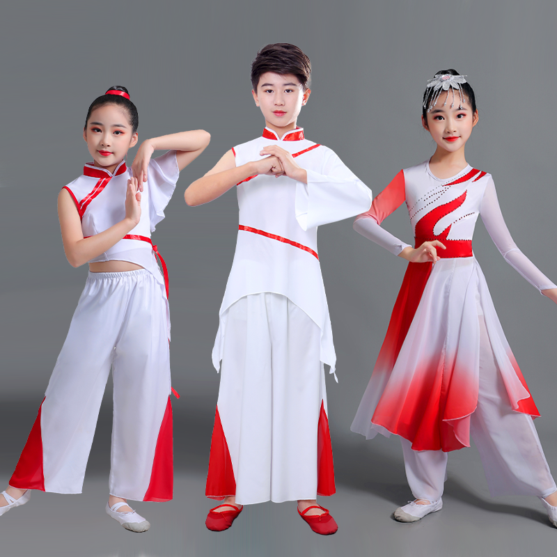 六一儿童大合唱万疆舞蹈演出服儿童长裙歌唱祖国开场舞中国风服装