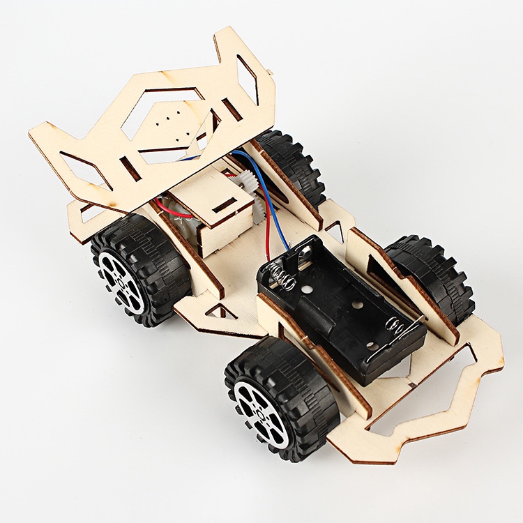 科技小制作小学生手工拼装材料电动马达小赛车模型小汽车创客作品