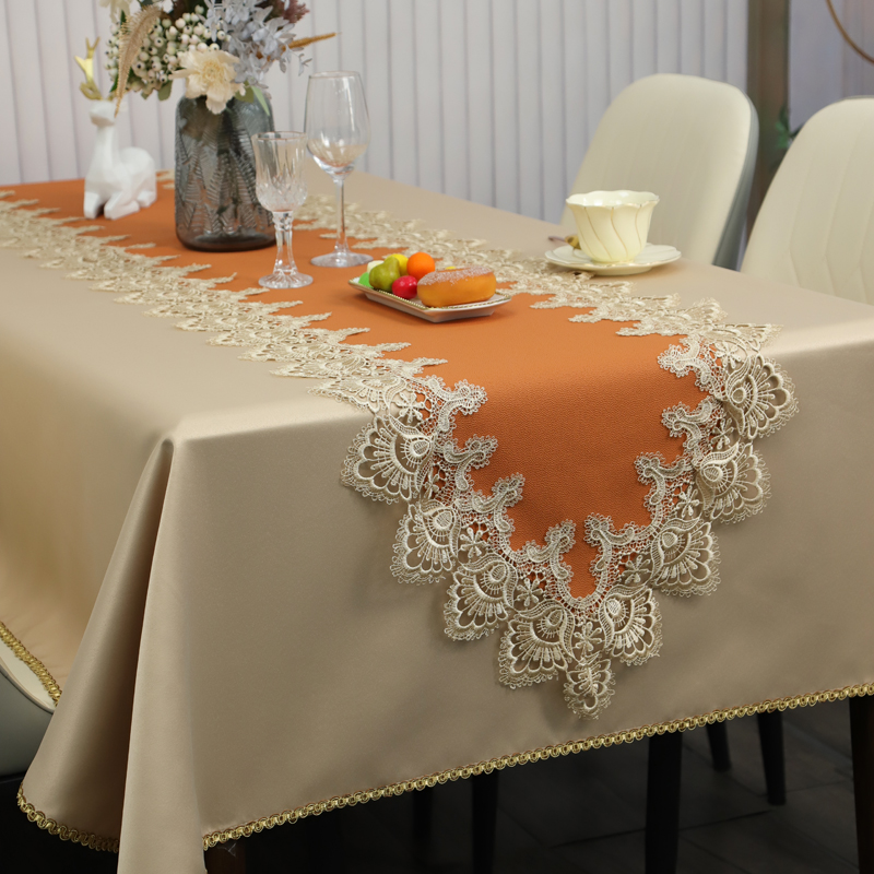 桌布轻奢高级感防水餐桌布艺茶几布北欧式酒店家用长方形餐桌台布