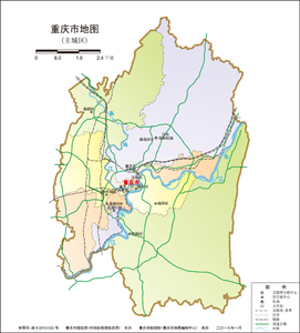 重庆主城区行政地图
