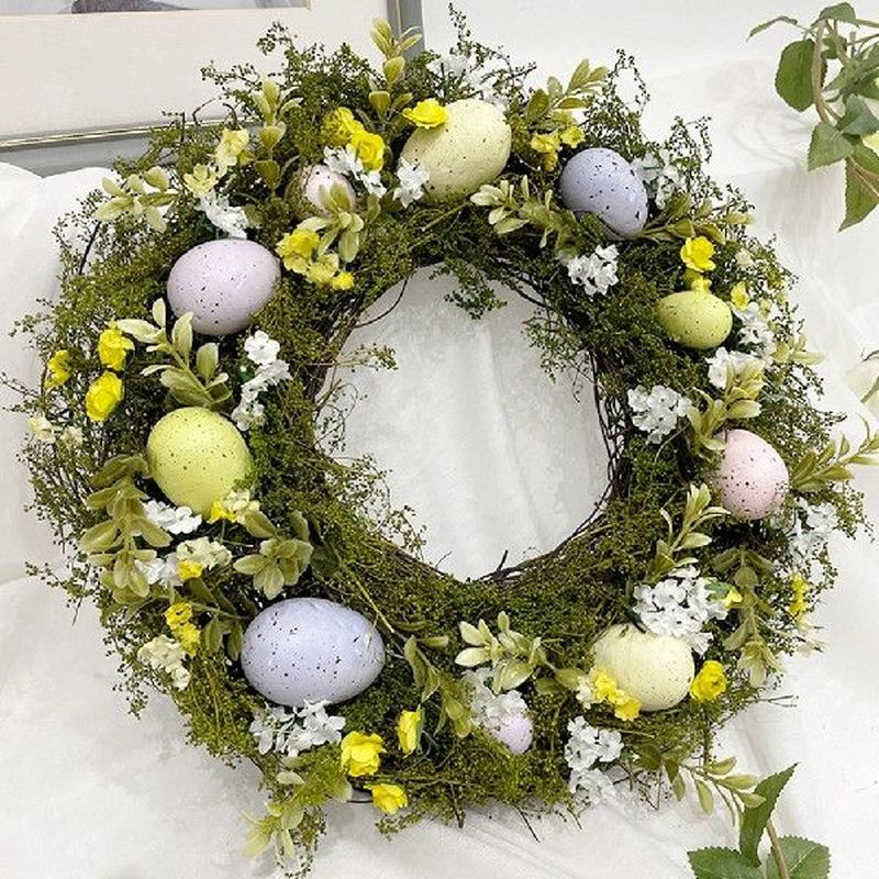 Easter Plant Garland DIY Bunny Egg Artificial Wreaths