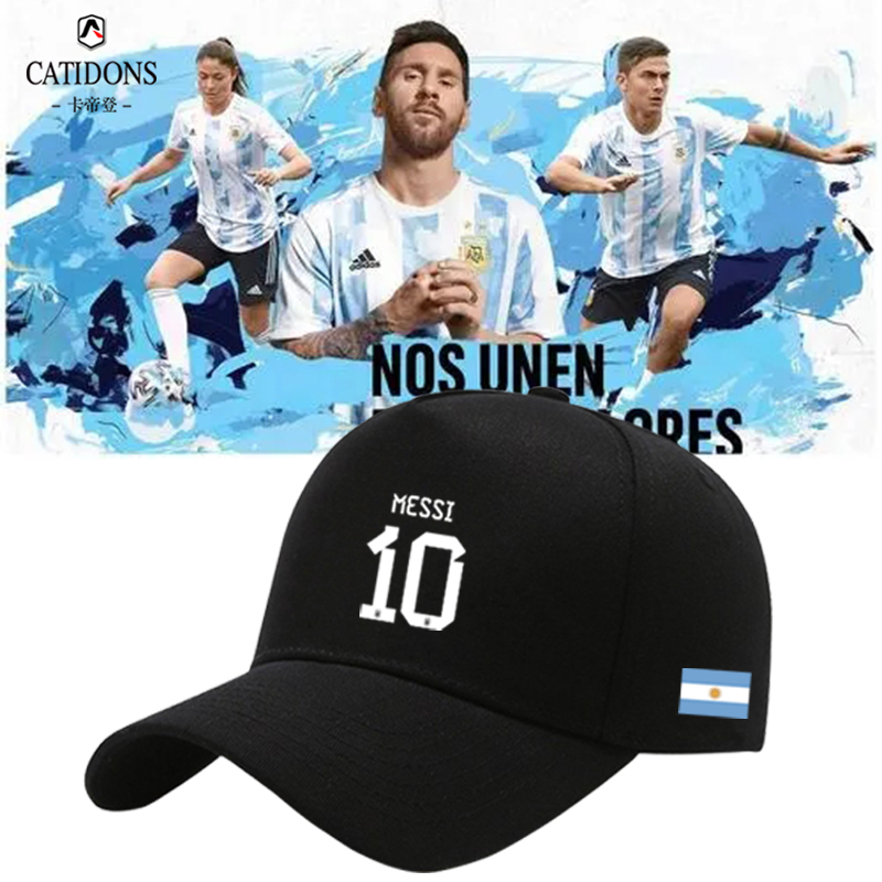 2022卡塔尔世界杯阿根廷国家队足球运动棒球帽情侣街头嘻哈鸭舌帽