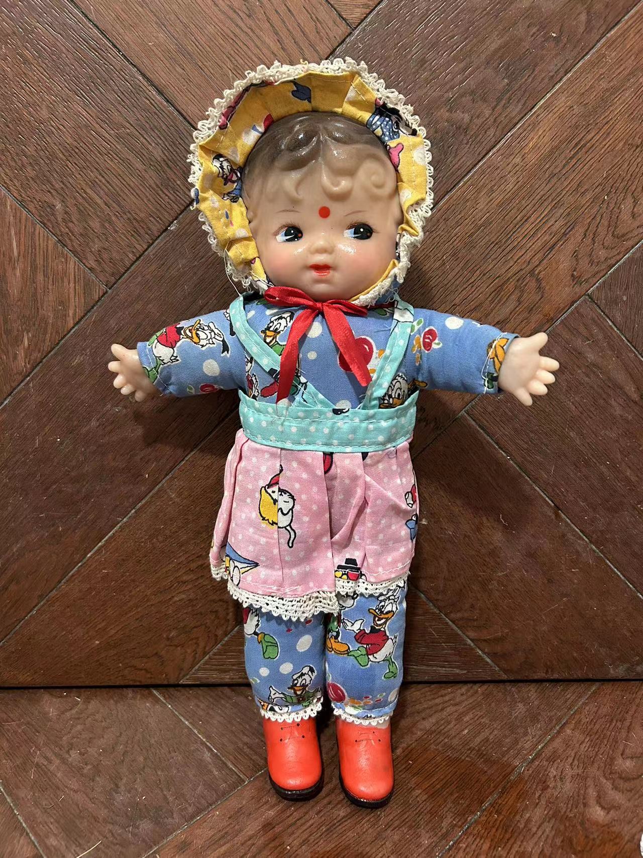 80年代90年代老玩具老娃娃怀旧玩具 少数民族 胶皮娃娃 毛绒娃娃
