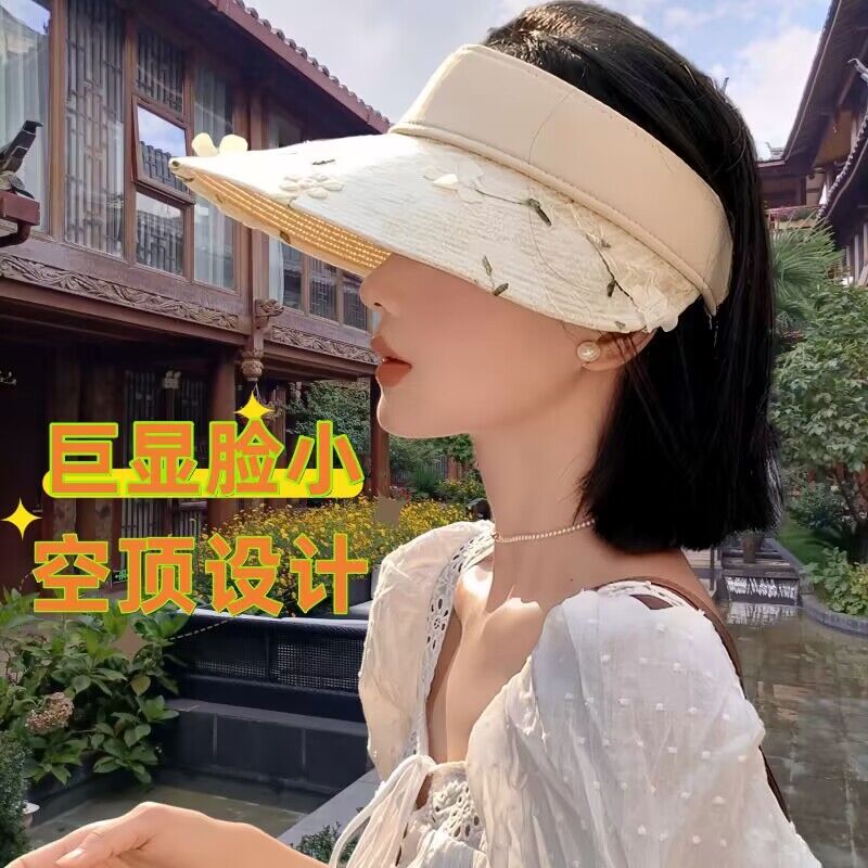 新中式帽子国风防晒帽适合短发2024年新款太阳帽女生防晒洋气时尚