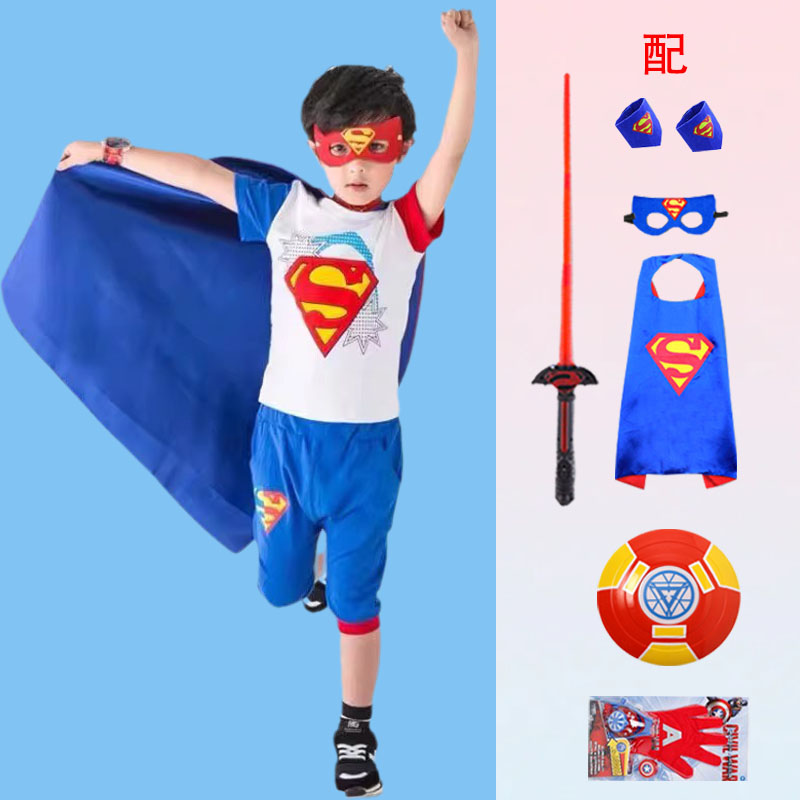 六一儿童演出服cospla超人衣服迪士尼表演服装童话人物钢铁侠纯棉