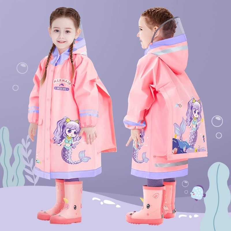 Kids raincoat Girls student new waterproof