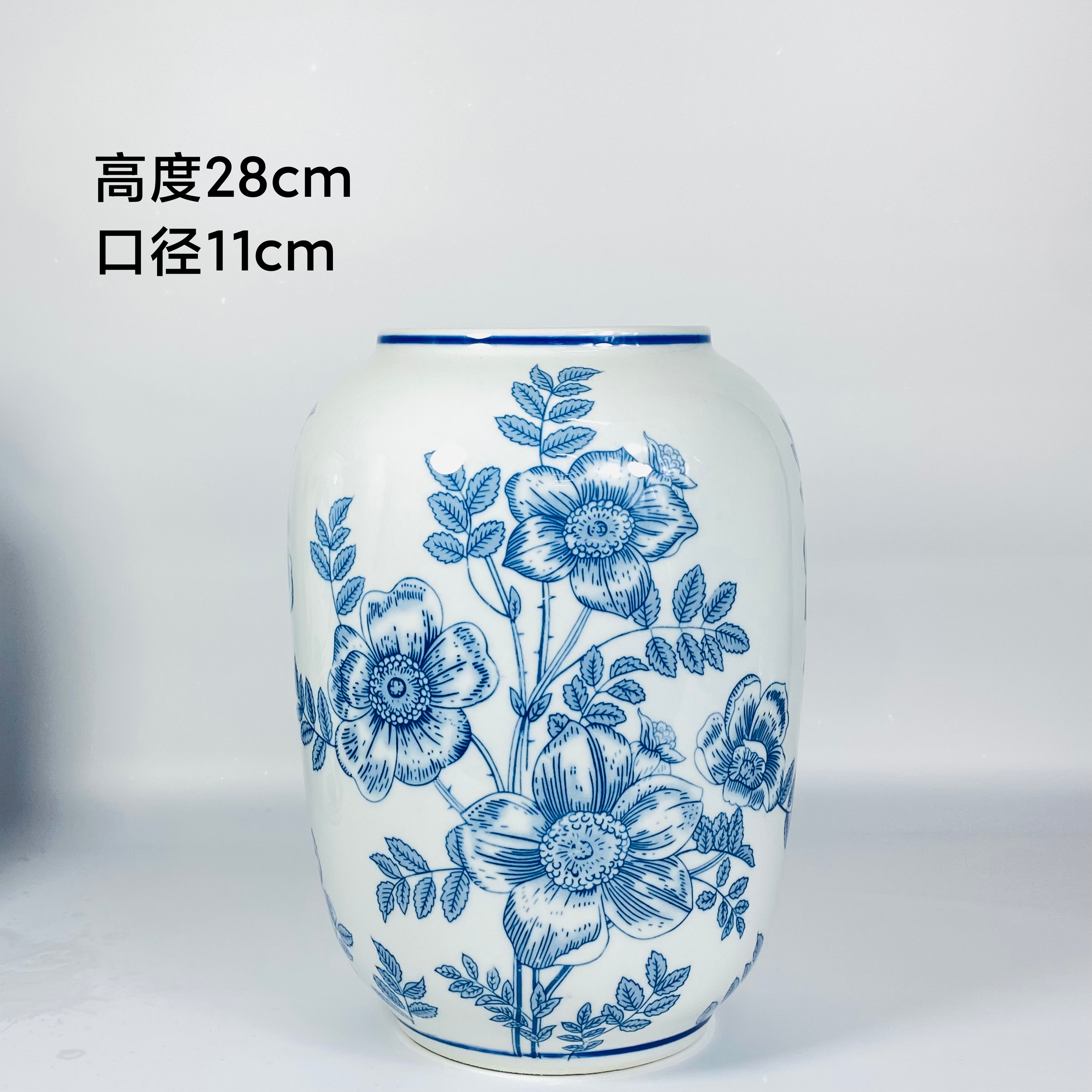 景德镇陶瓷花瓶【青花冬瓜】阿媛