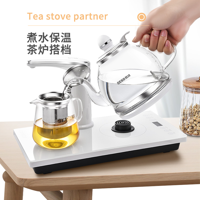 新功F148全自动上水电热水壶玻璃烧水壶保温煮茶器电茶炉泡茶专用