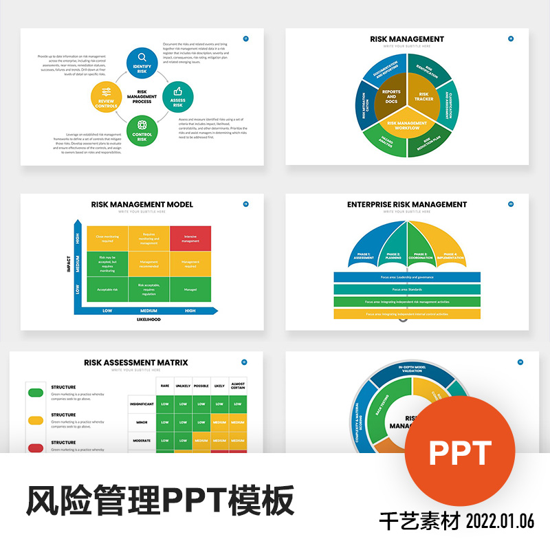 风险投资管理PPT模板饼状分析图形数据可视化环形图标ppt素材模版