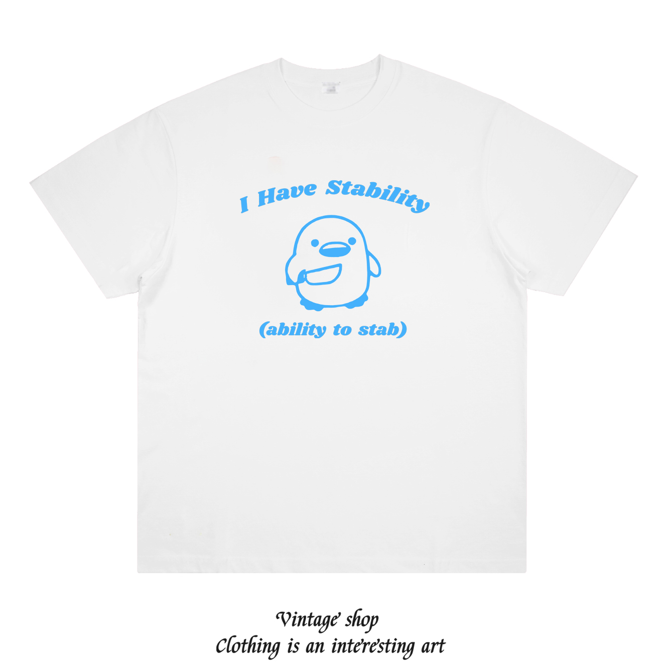 I Have Stability 趣味美式印花短袖情绪稳定动手能力强搞笑T恤夏