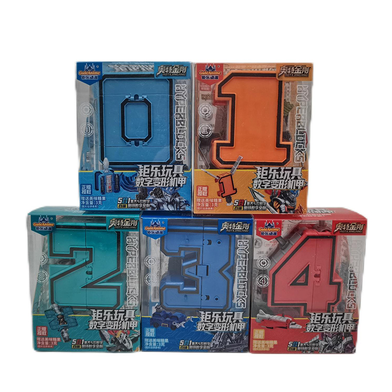 钜乐动漫 数字变形合体机器人变形多数合体儿童拼接盒装玩