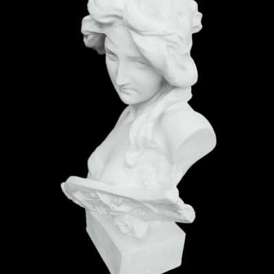 包邮 30厘米小琴女石膏像白色教具美术素描摆Q件装饰模型雕塑人物