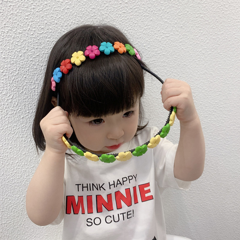 可爱的小仙女耶~韩国儿童宝宝彩色花朵发箍头箍发卡公主发饰头饰