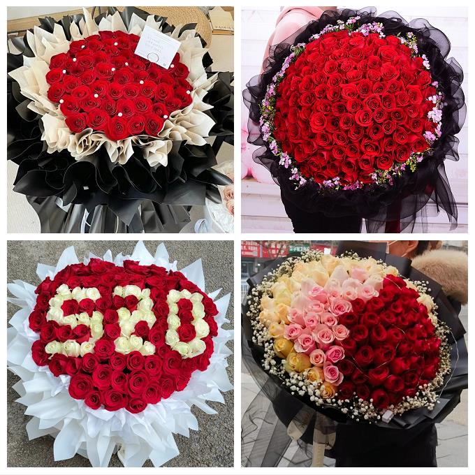 宁夏省固原市原州区西吉隆德县同城鲜花店配送38节玫瑰给女友老婆