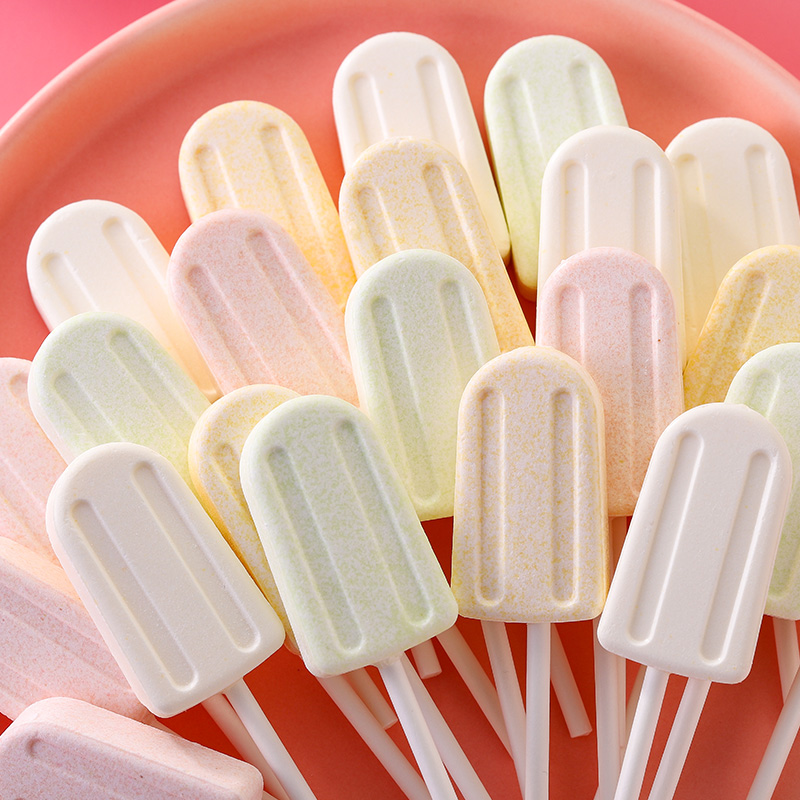 无蔗糖雪糕奶棒糖零食奶片棒棒糖高钙益生元高颜值六一儿童节糖果