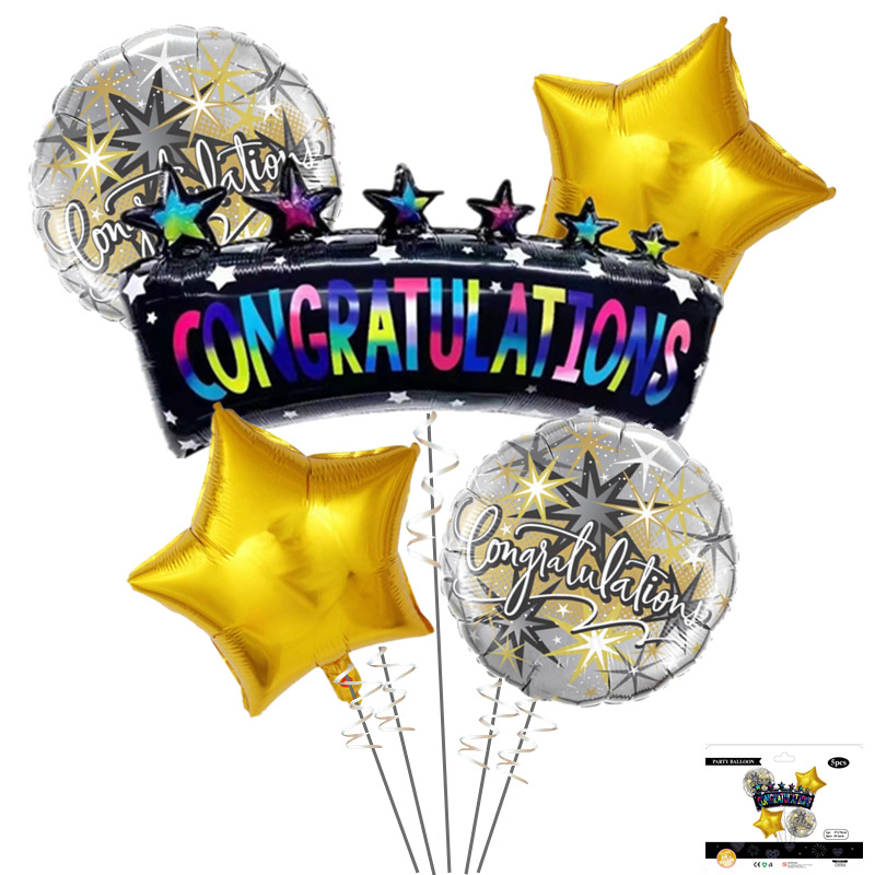 节日祝福铝膜气球进口祝贺Congratulations祝贺庆祝恭喜毕业气球