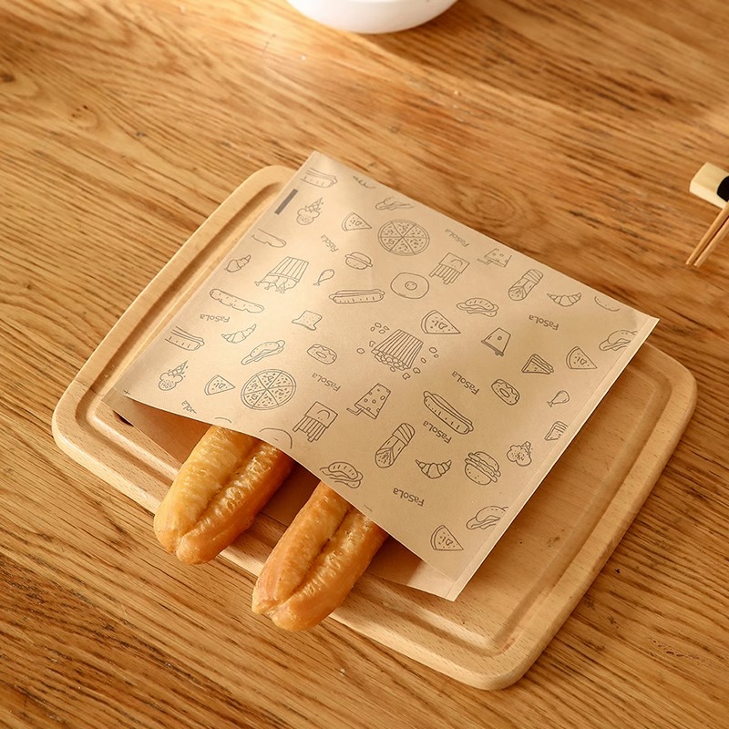 手抓饼纸袋防油隔油肉夹馍纸袋家用早餐自制鸡蛋灌饼煎饼包装袋子