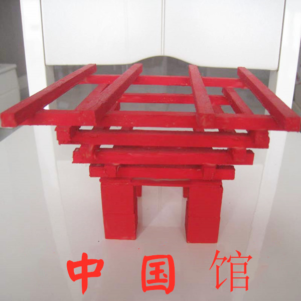 方棒木条手工制作材料模型中国馆幼儿园环保立体构成DIY建筑成品