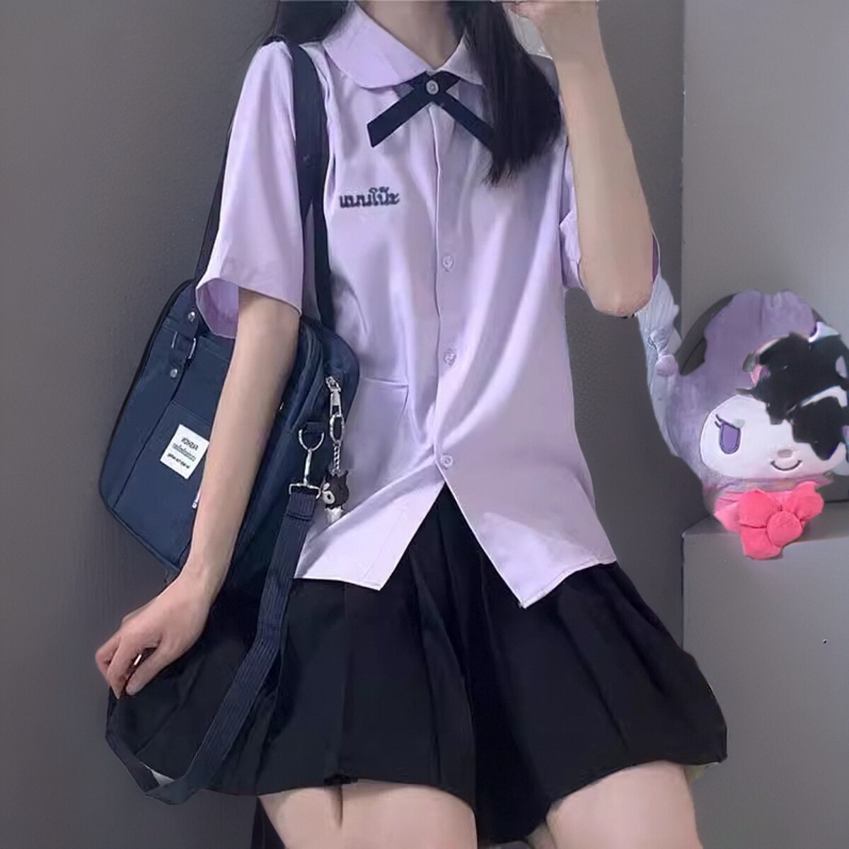 泰国校服娜诺泰式禁忌女孩jk衬衫制服运动会高中学生毕业班服套装