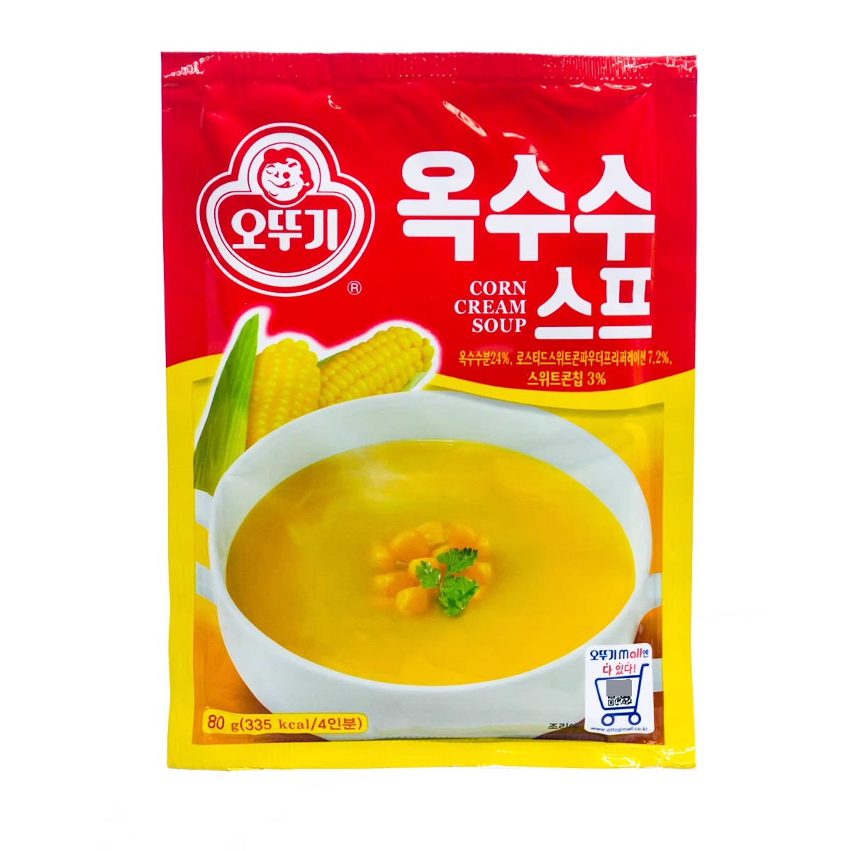 韩国进口不倒翁速食玉米粥OTTOGI袋装早餐速食浓汤80g