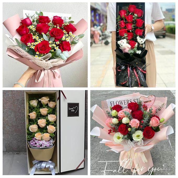 天津市南开区水上公园体育中心同城花店订玫瑰生日鲜花送老婆女友