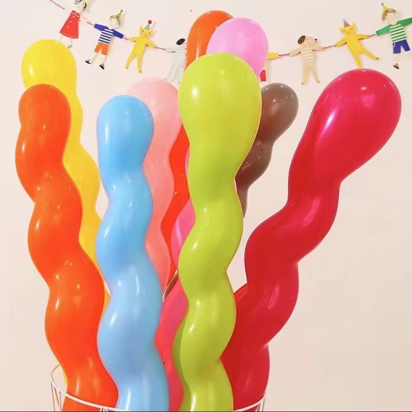 乳胶八节气球葫芦气球 长条汽球异形麻花气球儿童玩具地推小礼品