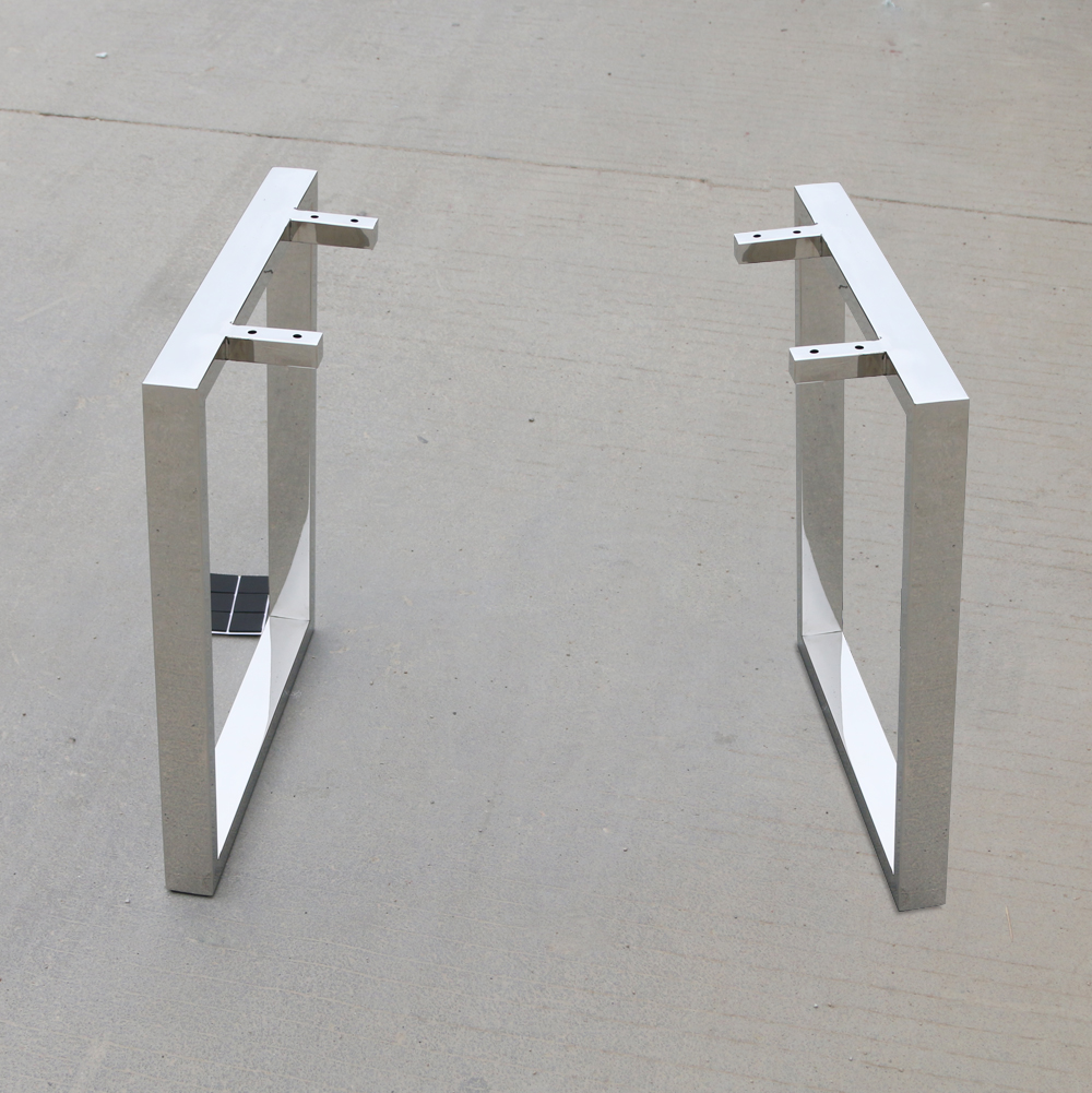 镜面不锈钢吧台脚亮面金属桌脚支架定制钛金光面书桌腿可定做304
