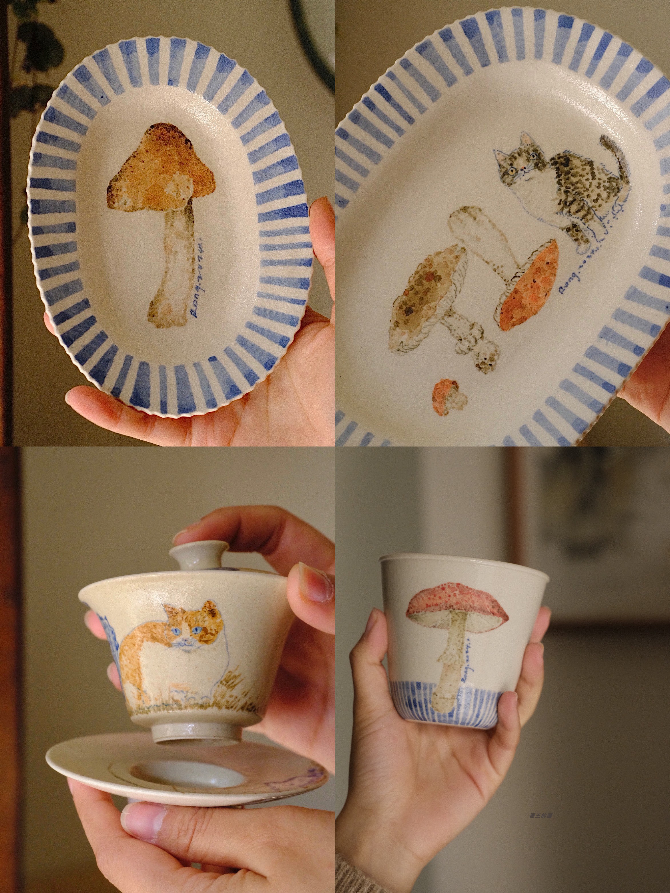 国王的国 正容一月开窑新品单品孤品釉下彩手绘陶瓷水杯餐具茶具