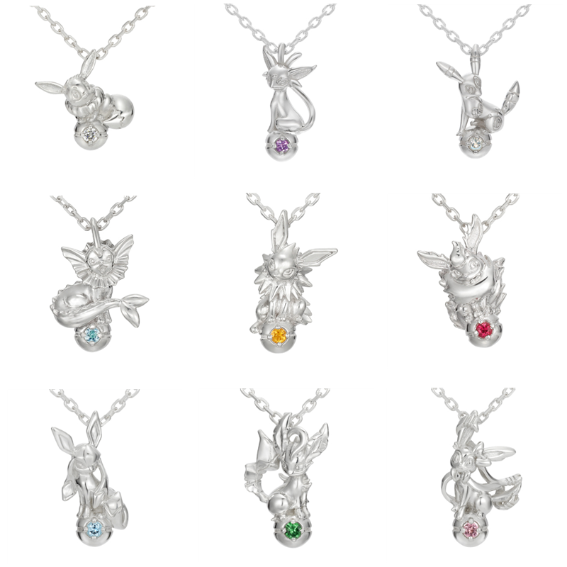 预售 U-TREASURE 精灵宝可梦 伊布家族进化 仙子精灵 纯银 项链