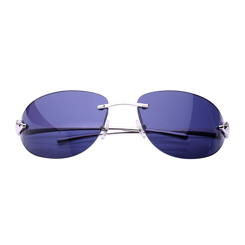 CARTIER 女士紫蓝色无框太阳眼镜 T8200614【仅支持香港交货】