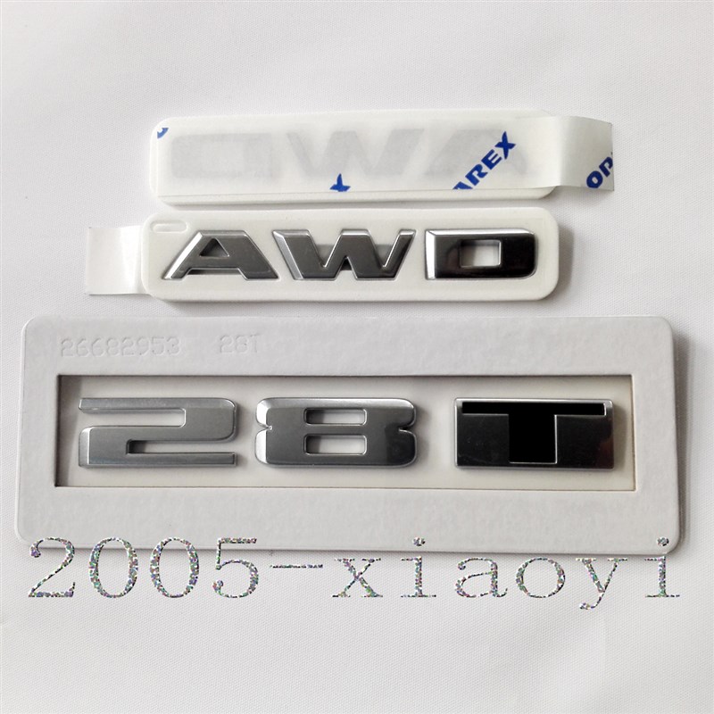 适配凯迪拉克XT5车标后备箱28T字标AWD车标标贴纯正配件
