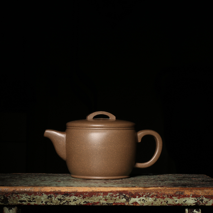 宜兴紫砂茶壶早期一厂老茶壶手工原矿天青泥台湾回流容天壶270cc
