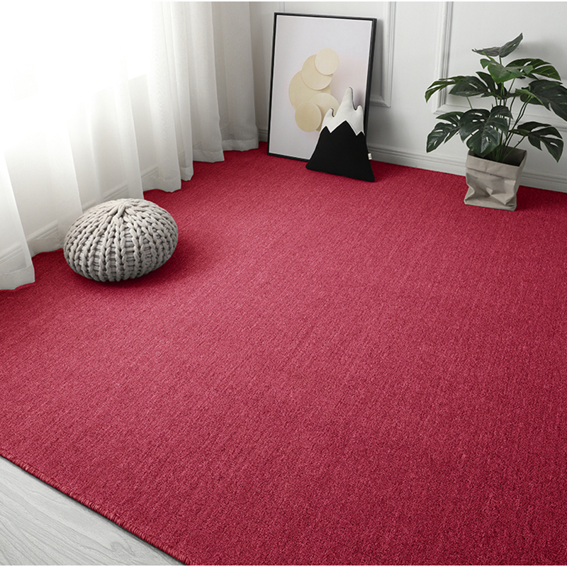 酒红色整张大面积地毯满铺客厅卧室办公室防火阻燃会议室地垫