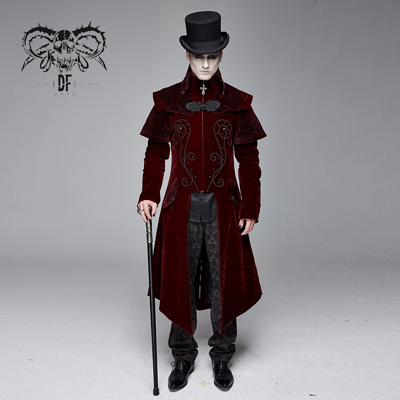 devil fashion恶魔时尚男装 复古欧洲中世纪哥特风英式贵族外套